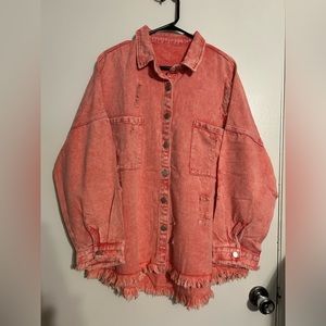 NWOT Pink Jean Jacket